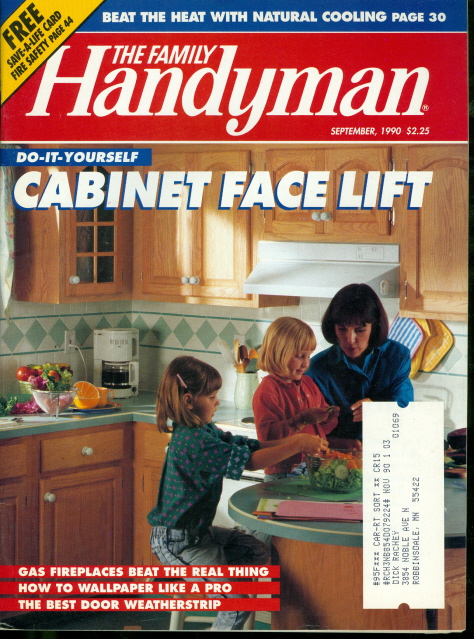 1990 family handyman magazine: cabinet face lift