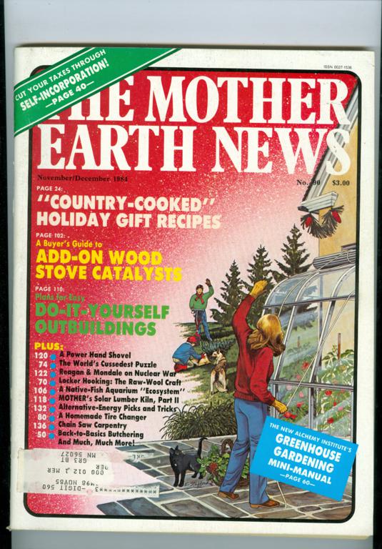 1984 The Mother Earth News Magazine Issue #90: Greenhouse Gardening ...