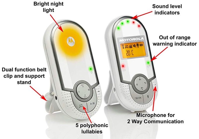 Portable 2 Way Audio New Motorola Mbp16 Digital Baby Monitor