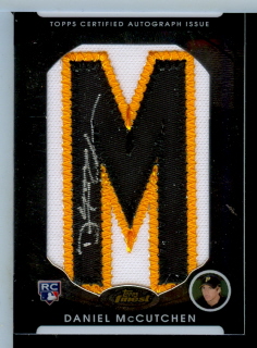 2010 Finest Autograph Letter M Patch Daniel McCutchen  